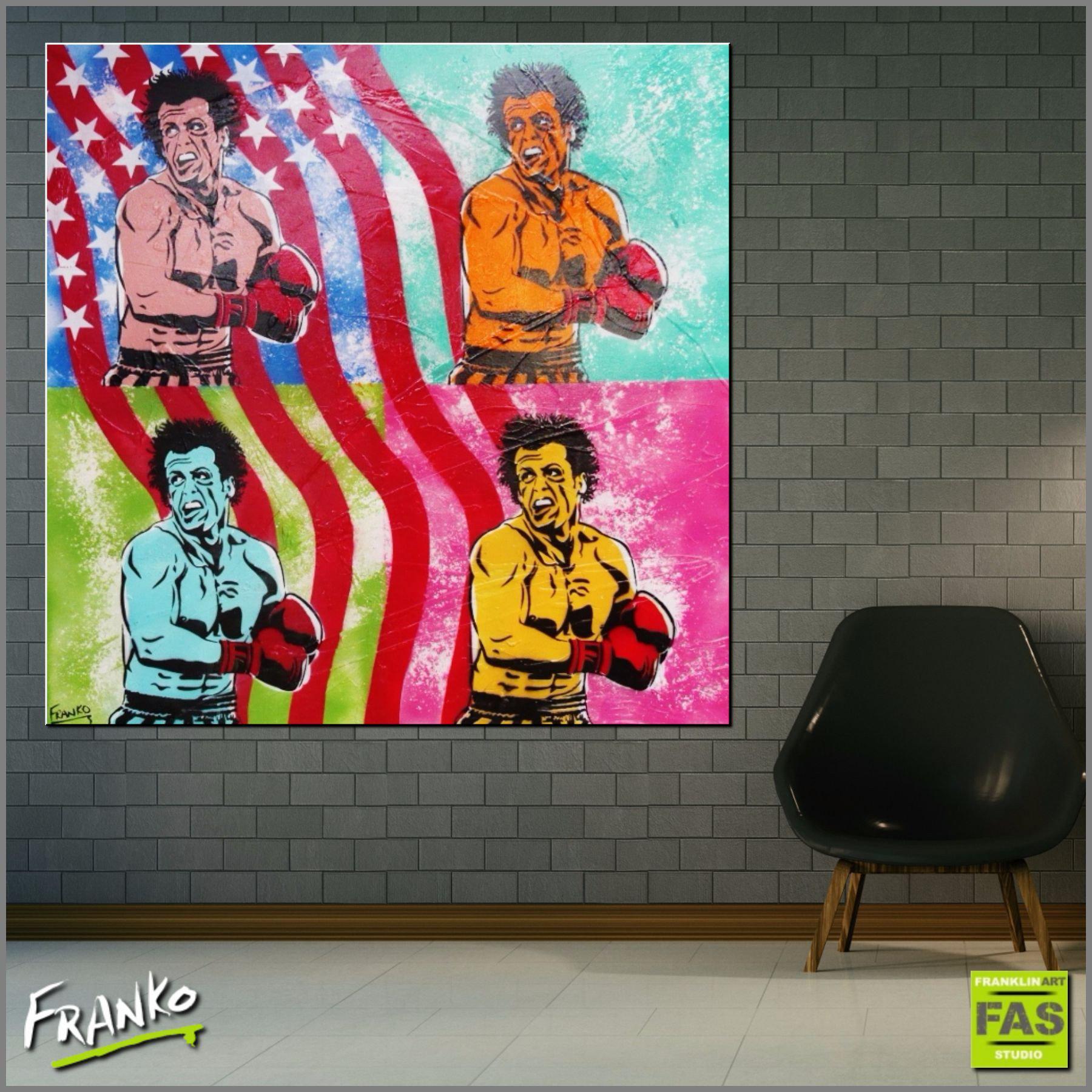 Be Inspired! Urban Pop Art Rocky Balboa (SOLD)-urban pop-Franko-[Franko]-[huge_art]-[Australia]-Franklin Art Studio