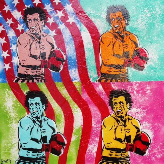 Be Inspired! Urban Pop Art Rocky Balboa (SOLD)-urban pop-[Franko ]-[Gallery]-[popular]-[Australia]-Franklin Art Studio