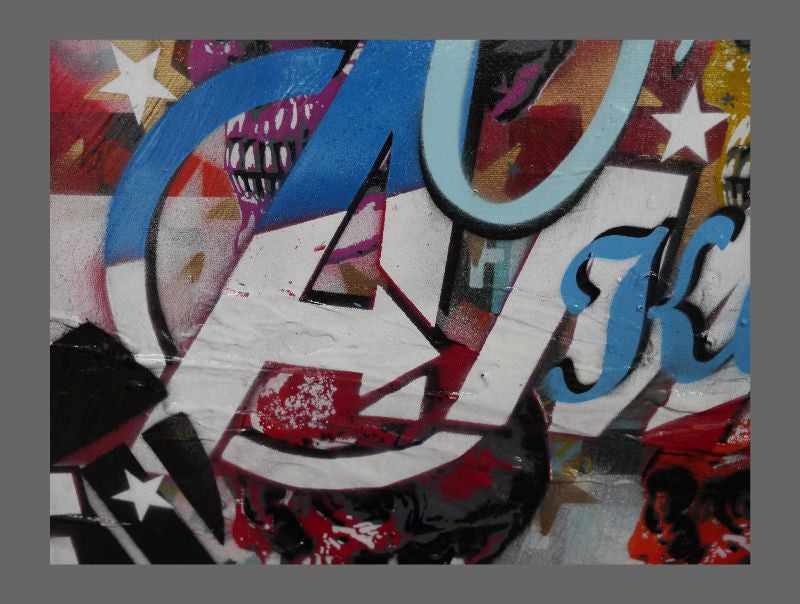 Be Inspired! Urban Pop Captain America (SOLD)-urban pop-[Franko]-[Artist]-[Australia]-[Painting]-Franklin Art Studio