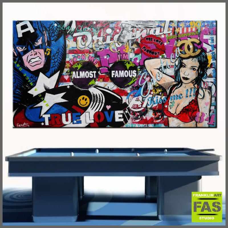 Be Inspired! Urban Pop Captain America (SOLD)-urban pop-Franko-[huge]-[Australian]-[best Selling]-Franklin Art Studio