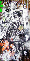 Be Inspired! Urban Pop Charlie Chaplin Brown (SOLD)-urban pop-Franko-[Franko]-[Australia_Art]-[Art_Lovers_Australia]-Franklin Art Studio
