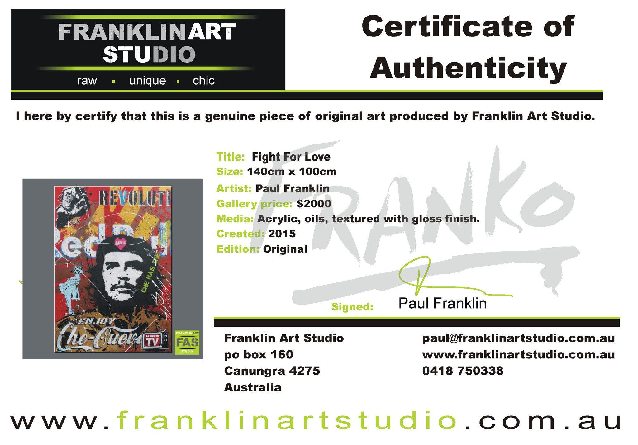 Be Inspired! Urban Pop Che Guevara (SOLD)-urban pop-[Franko Artist]-[Cheryl]-[Wendy]-[Gabriela]-Franklin Art Studio