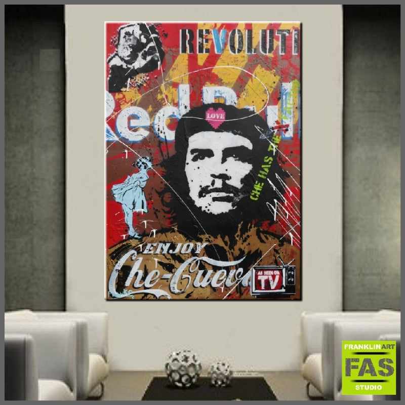 Be Inspired! Urban Pop Che Guevara (SOLD)-urban pop-Franko-[Franko]-[huge_art]-[Australia]-Franklin Art Studio
