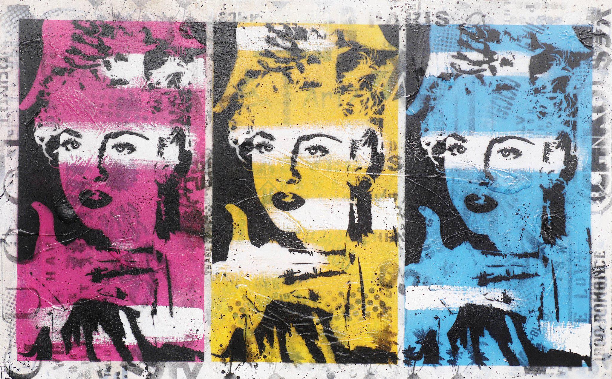 Be Inspired! Urban Pop Colourful Madonna Vogue (SOLD)-urban pop-Franko-[Franko]-[Australia_Art]-[Art_Lovers_Australia]-Franklin Art Studio
