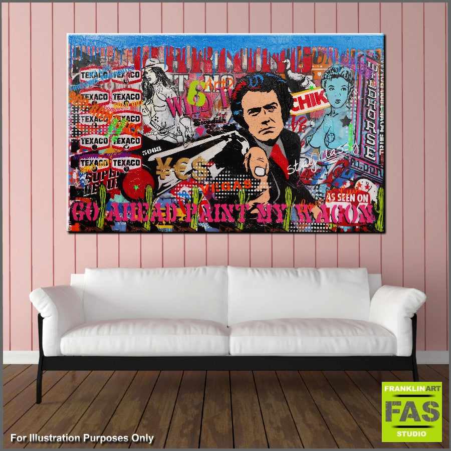 Be Inspired! Urban Pop Dirty Harry Clint (SOLD)-urban pop-Franko-[Franko]-[huge_art]-[Australia]-Franklin Art Studio