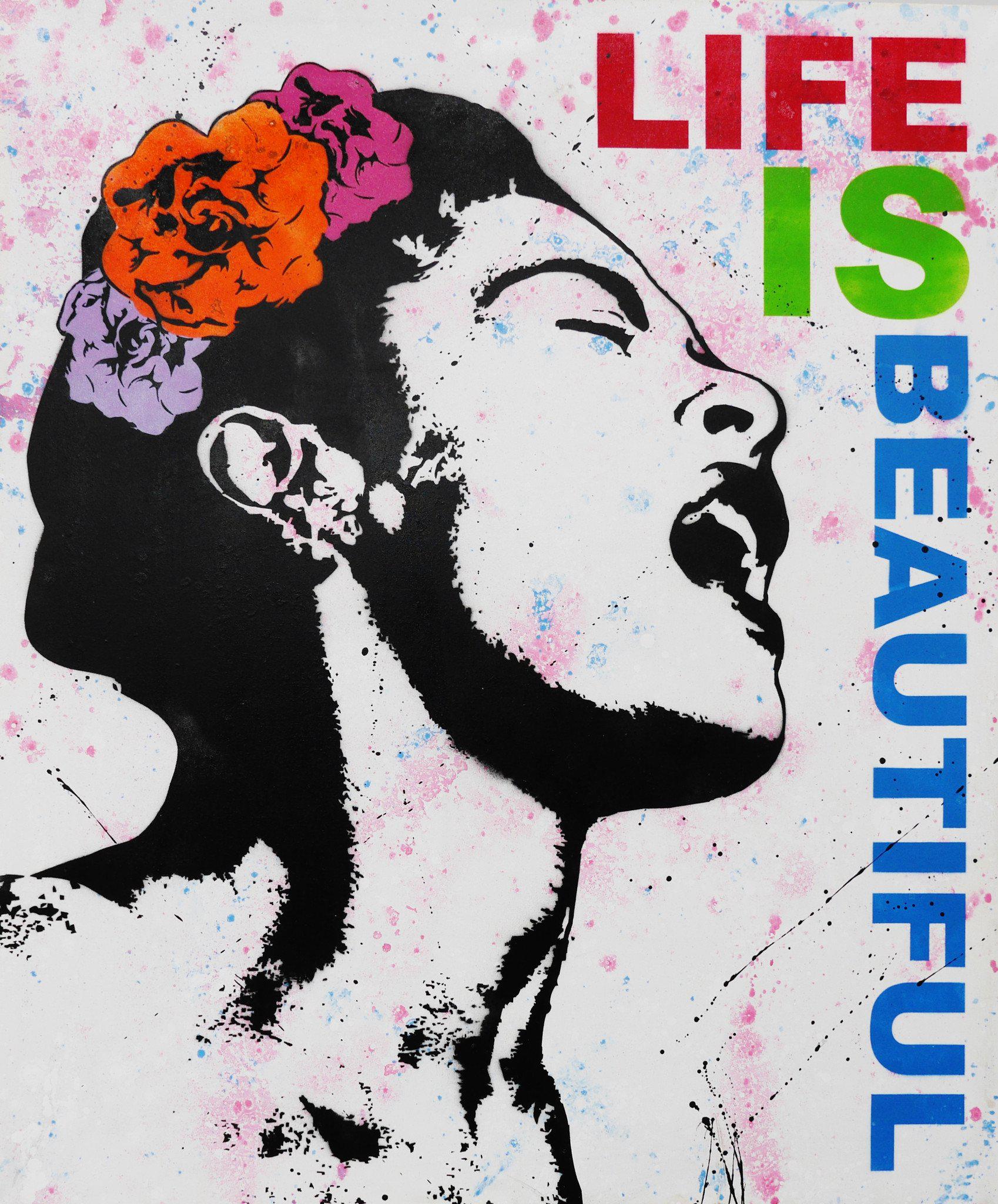 Be Inspired! Urban Pop Life is Beautiful Billy Holiday (SOLD)-urban pop-Franko-[Franko]-[Australia_Art]-[Art_Lovers_Australia]-Franklin Art Studio