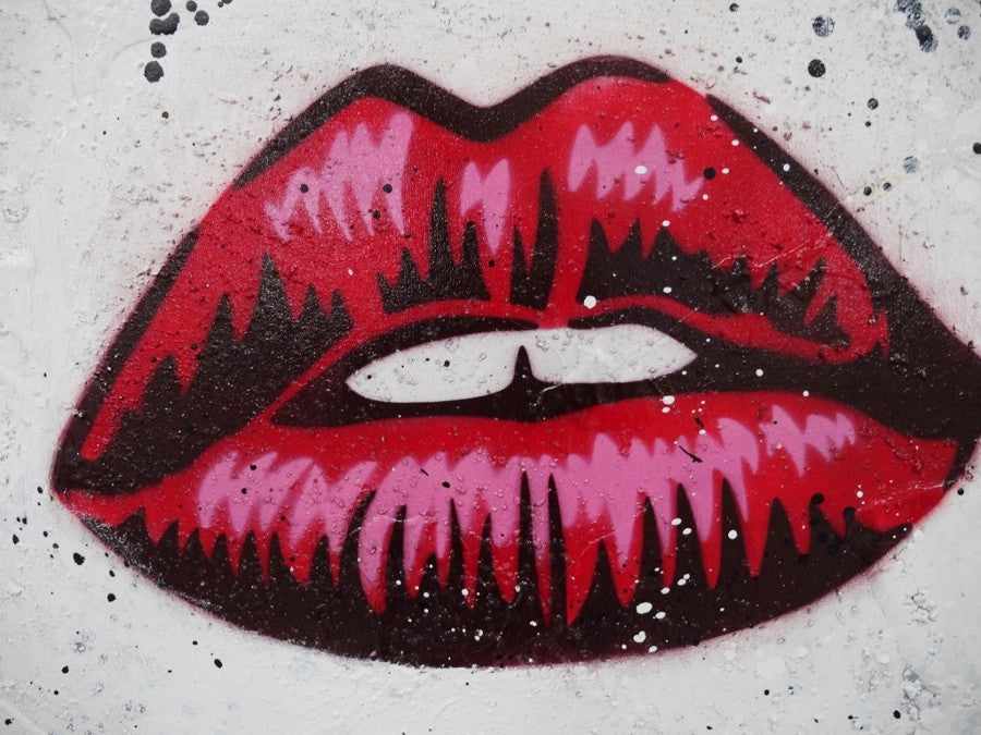 Be Inspired! Urban Pop Lips Mouth (SOLD)-urban pop-[Franko Artist]-[Gold Coast]-[Brisbane]-[Huge]-Franklin Art Studio