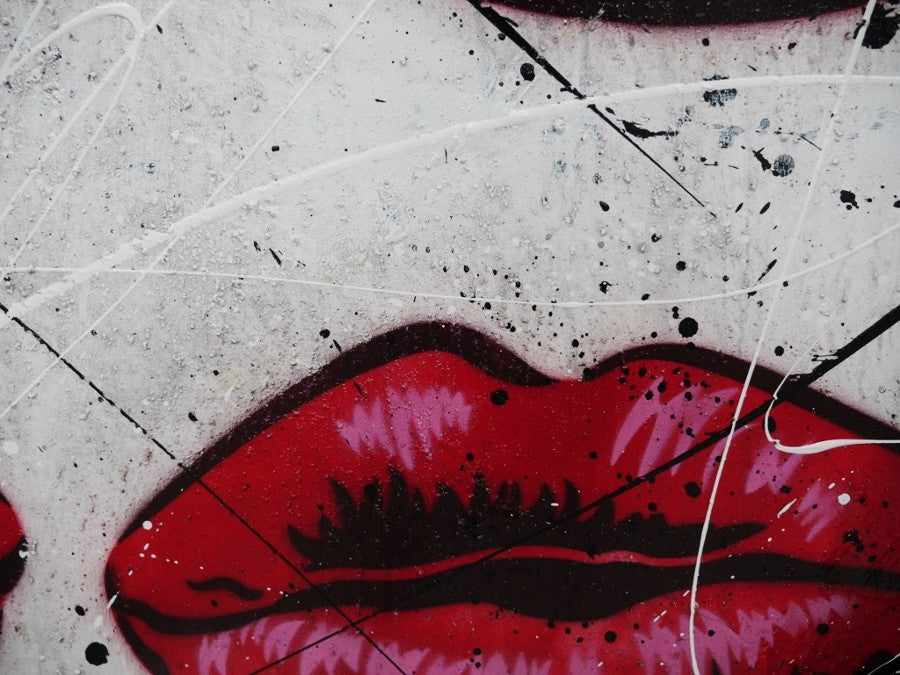 Be Inspired! Urban Pop Lips Mouth (SOLD)-urban pop-[Franko Artist]-[Cheryl]-[Wendy]-[Gabriela]-Franklin Art Studio
