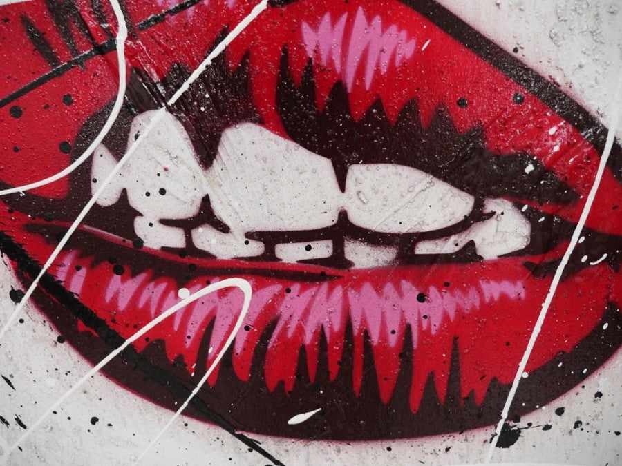 Be Inspired! Urban Pop Lips Mouth (SOLD)-urban pop-[Franko]-[Artist]-[Australia]-[Painting]-Franklin Art Studio