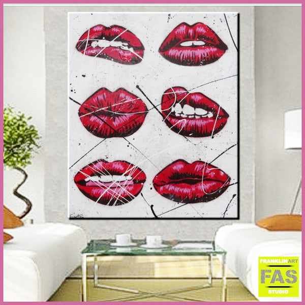 Be Inspired! Urban Pop Lips Mouth (SOLD)-urban pop-Franko-[huge]-[Australian]-[best Selling]-Franklin Art Studio