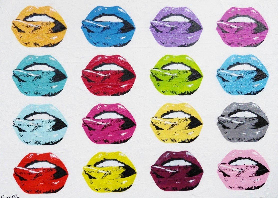 Be Inspired! Urban Pop Lips Tongue (SOLD)-urban pop-Franko-[Franko]-[Australia_Art]-[Art_Lovers_Australia]-Franklin Art Studio