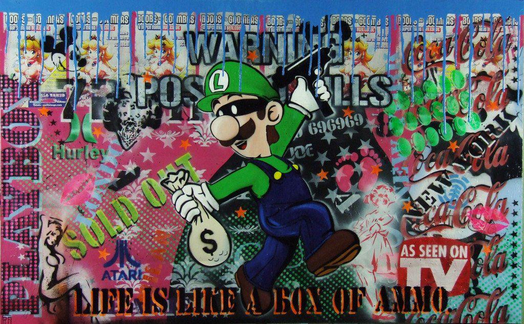 Be Inspired! Urban Pop Luigi Ammo (SOLD)-concrete-[Franko ]-[Gallery]-[popular]-[Australia]-Franklin Art Studio