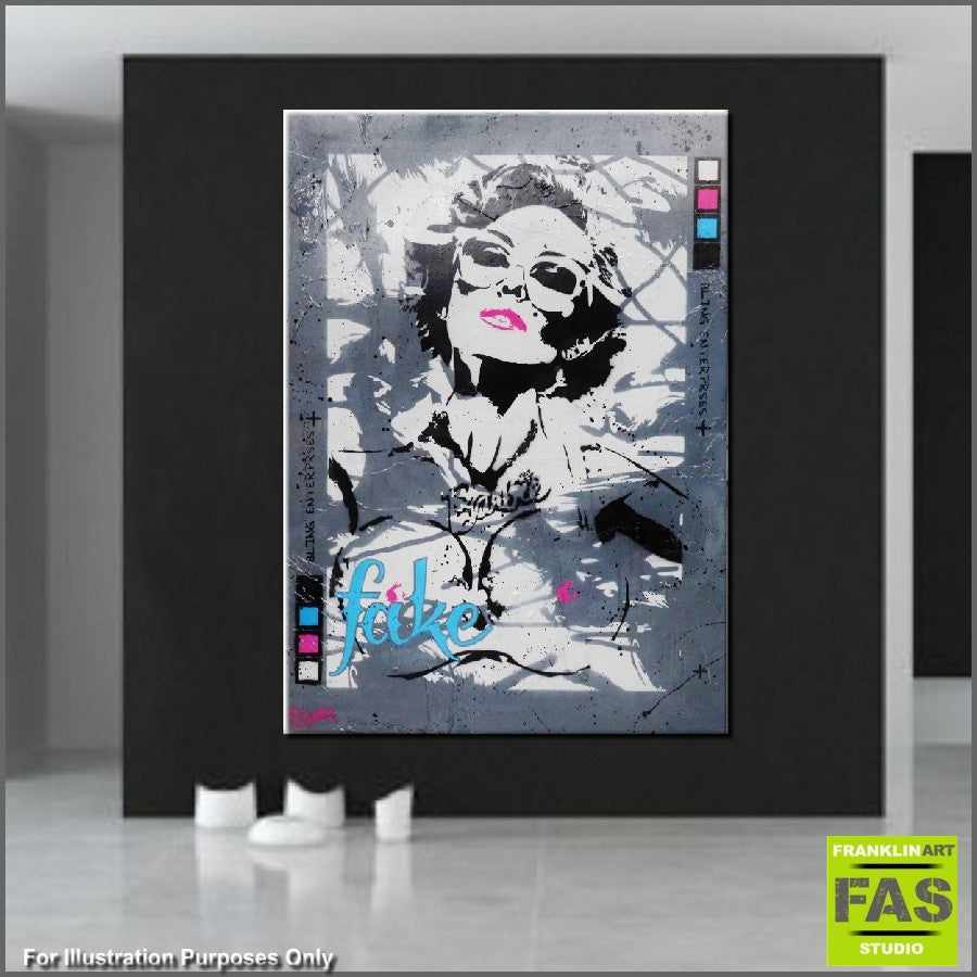 Be Inspired! Urban Pop Madonna Grey (SOLD)-urban pop-Franko-[franko_artist]-[Art]-[interior_design]-Franklin Art Studio