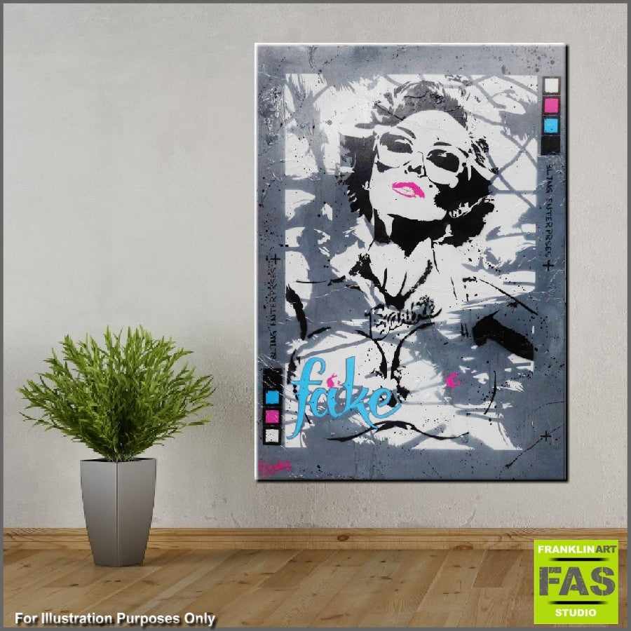 Be Inspired! Urban Pop Madonna Grey (SOLD)-urban pop-Franko-[huge]-[Australian]-[best Selling]-Franklin Art Studio