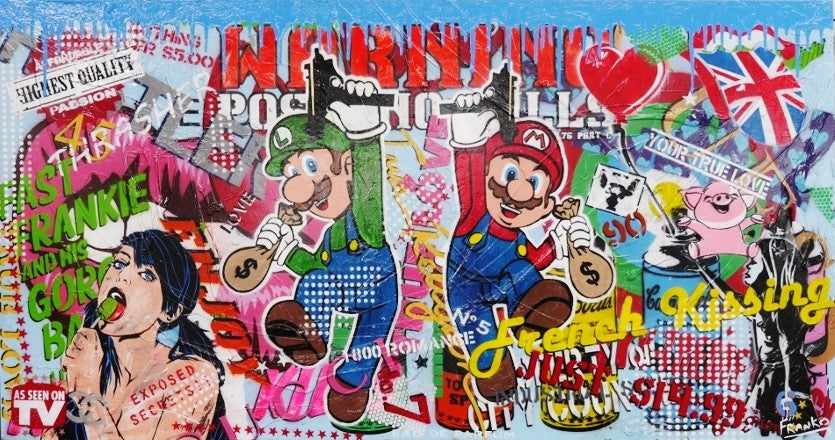 Be Inspired! Urban Pop Mario Brothers (SOLD)-urban pop-[Franko ]-[Gallery]-[popular]-[Australia]-Franklin Art Studio