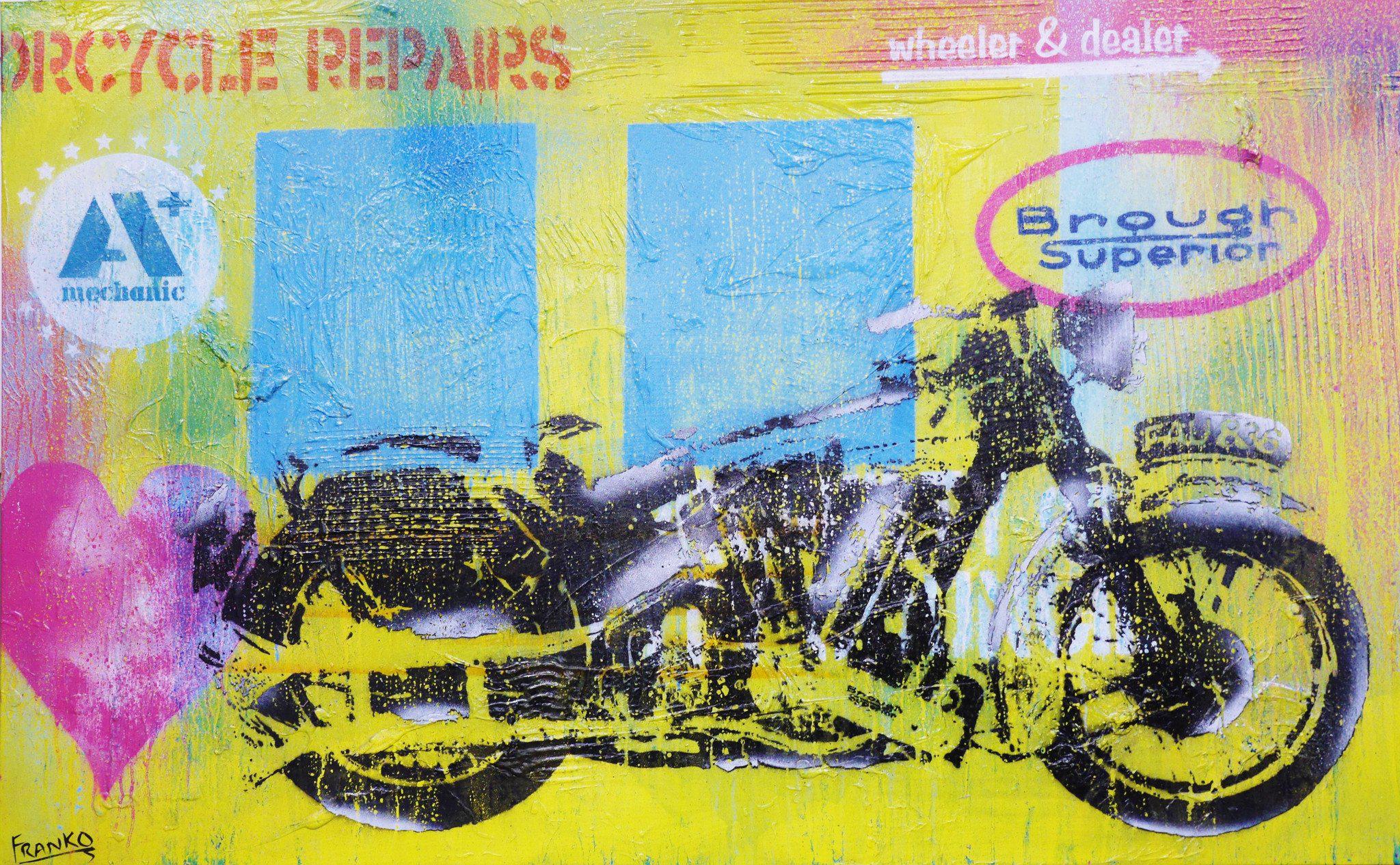 Be Inspired! Urban Pop Motorbike (SOLD)-urban pop-[Franko ]-[Gallery]-[popular]-[Australia]-Franklin Art Studio