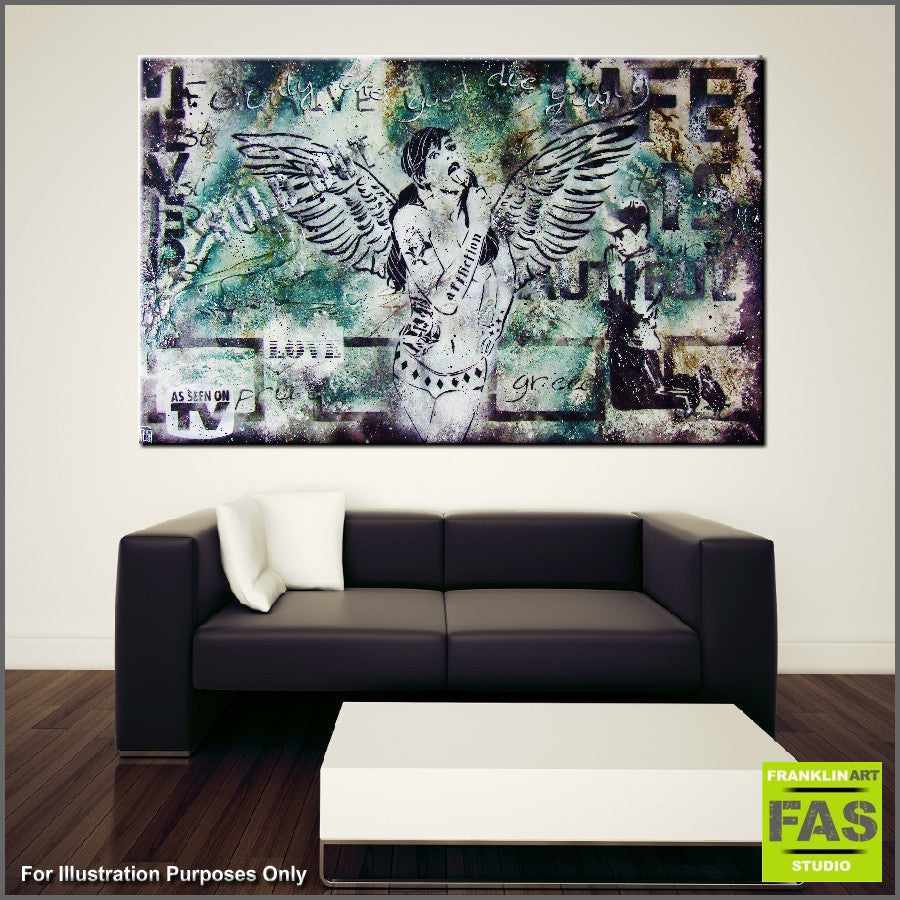 Be Inspired! Urban Pop Nude Green Lollipop Angel (SOLD)-urban pop-[Franko Artist]-[Gold Coast]-[Brisbane]-[Huge]-Franklin Art Studio