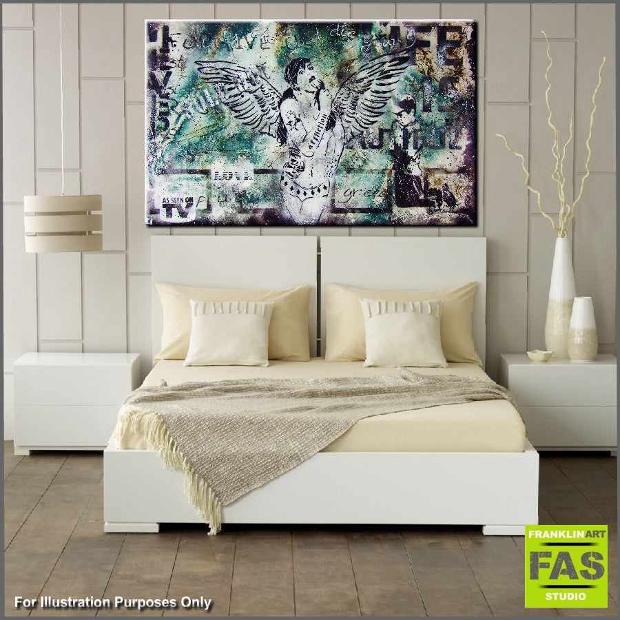 Be Inspired! Urban Pop Nude Green Lollipop Angel (SOLD)-urban pop-Franko-[huge]-[Australian]-[best Selling]-Franklin Art Studio