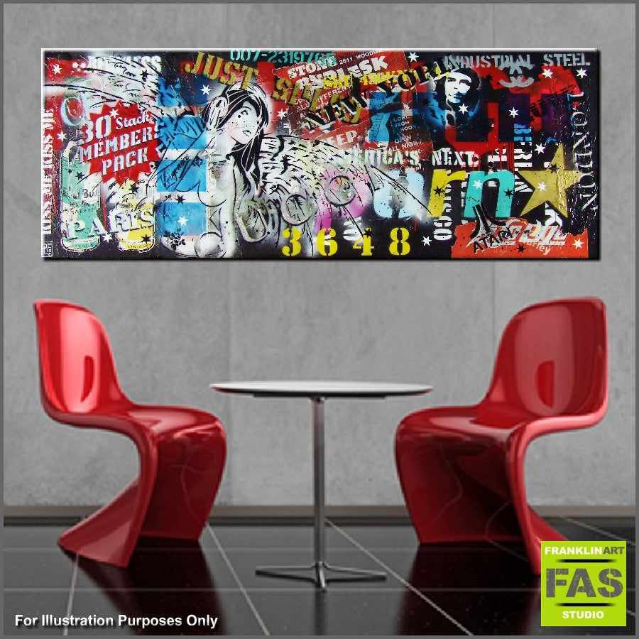 Be Inspired! Urban Pop Nude Headphone Angel (SOLD)-urban pop-[Franko Artist]-[Gold Coast]-[Brisbane]-[Huge]-Franklin Art Studio
