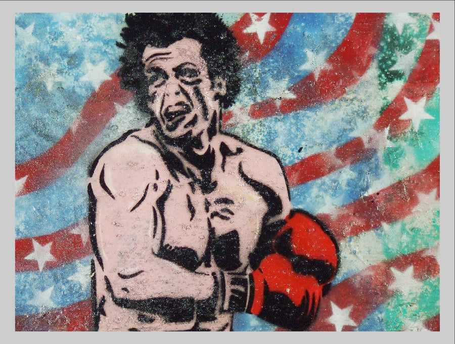 Be Inspired! Urban Pop Rocky Balboa (SOLD)-urban pop-[Franko Artist]-[Gold Coast]-[Brisbane]-[Huge]-Franklin Art Studio