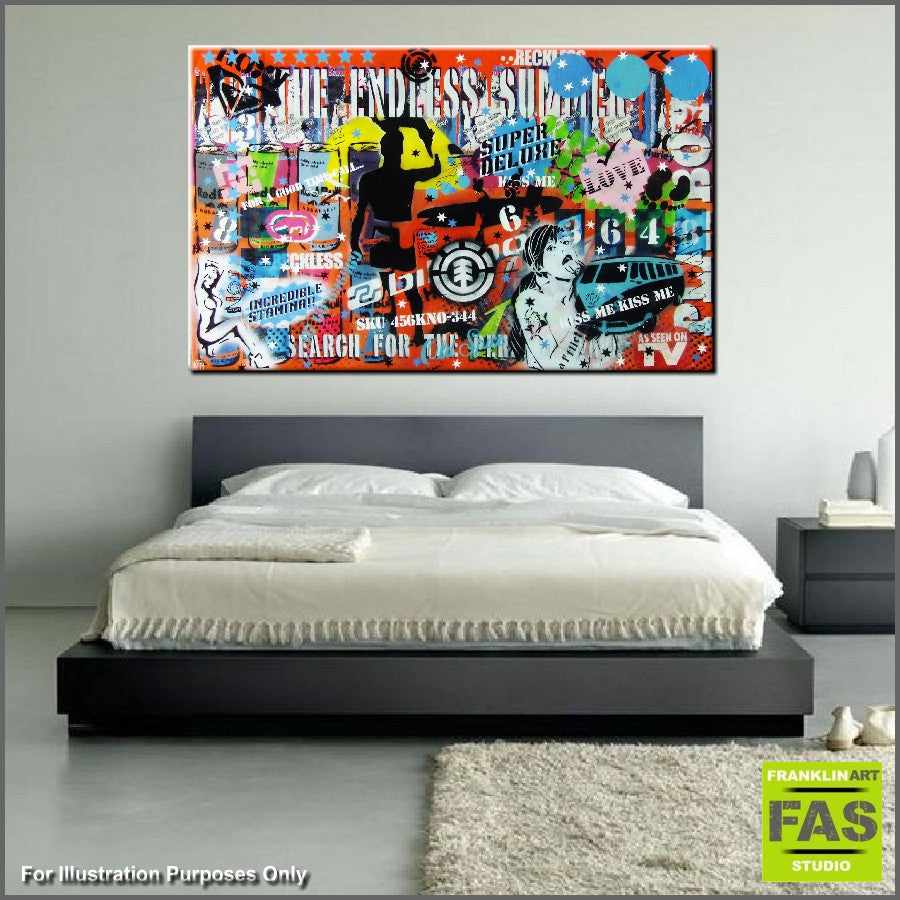 Be Inspired! Urban Pop Surfer (SOLD)-urban pop-Franko-[huge]-[Australian]-[best Selling]-Franklin Art Studio
