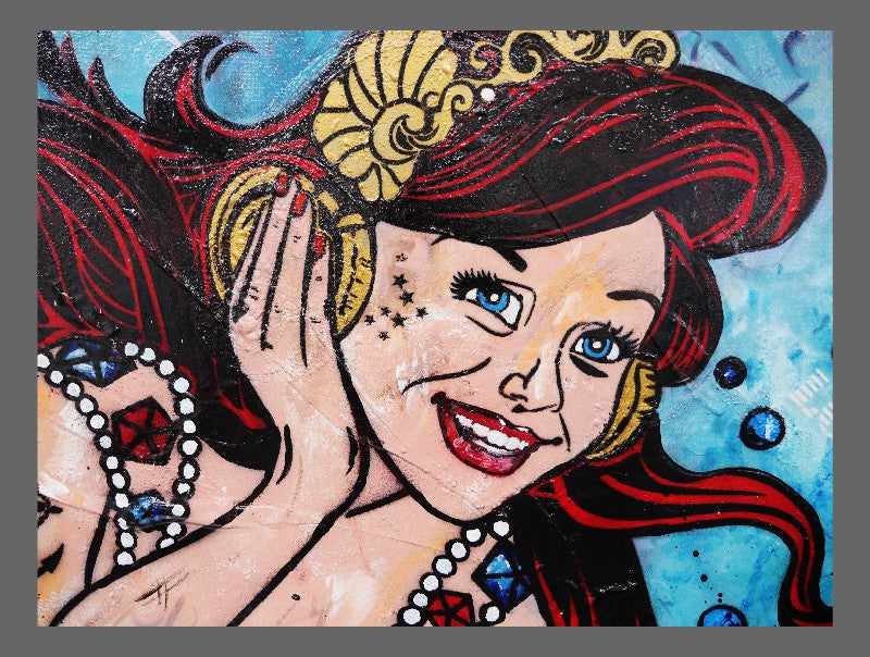 Be Inspired! Urban Pop The Little Mermaid (SOLD)-urban pop-[Franko Artist]-[Gold Coast]-[Brisbane]-[Huge]-Franklin Art Studio