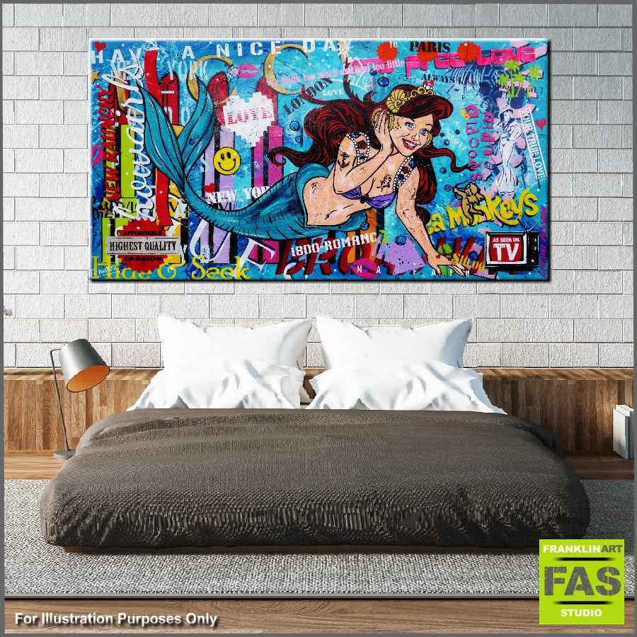 Be Inspired! Urban Pop The Little Mermaid (SOLD)-urban pop-Franko-[huge]-[Australian]-[best Selling]-Franklin Art Studio