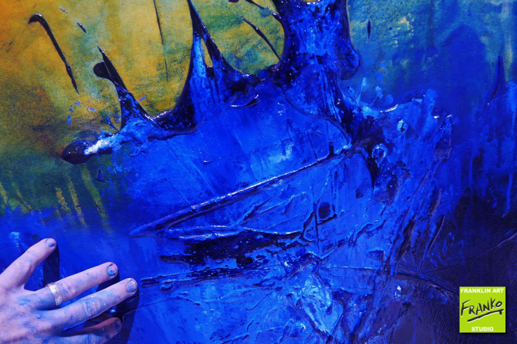 Beached Again 140cm x 100cm Sienna Blue Textured Abstract Painting (SOLD)