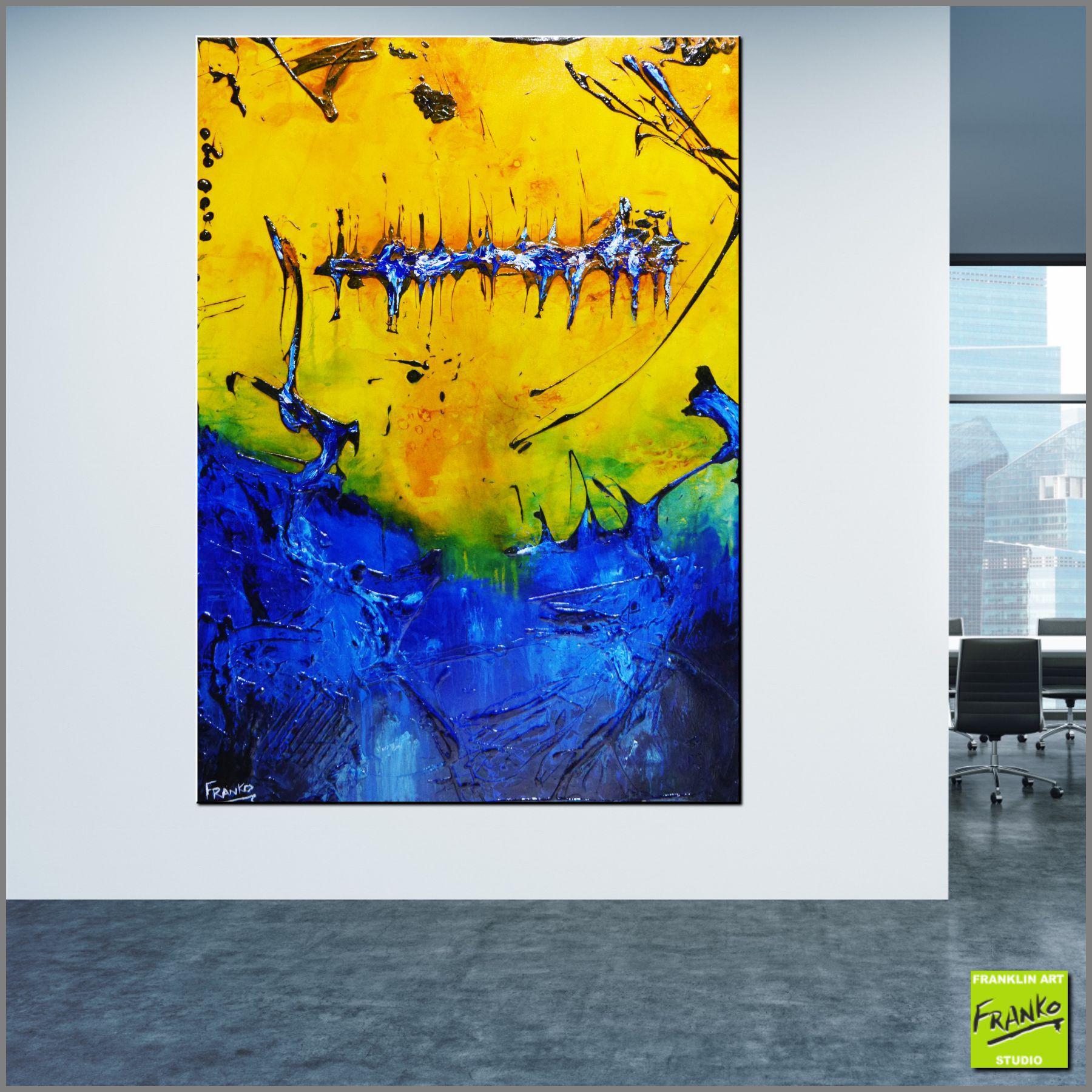 Beached Again 140cm x 100cm Sienna Blue Textured Abstract Painting (SOLD)-Abstract-Franko-[huge]-[Australian]-[best Selling]-Franklin Art Studio