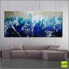 Beaches 270cm x 120cm Cream White Blue Textured Abstract Painting (SOLD)-Abstract-Franko-[Franko]-[huge_art]-[Australia]-Franklin Art Studio