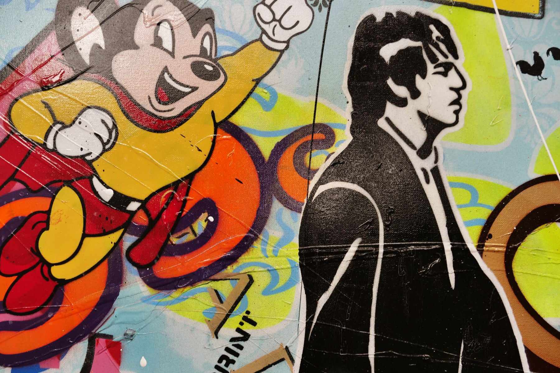 Beatles Swagger 190cm x 100cm The Beatles Textured Urban Pop Art Painting (SOLD)-urban pop-[Franko]-[Artist]-[Australia]-[Painting]-Franklin Art Studio