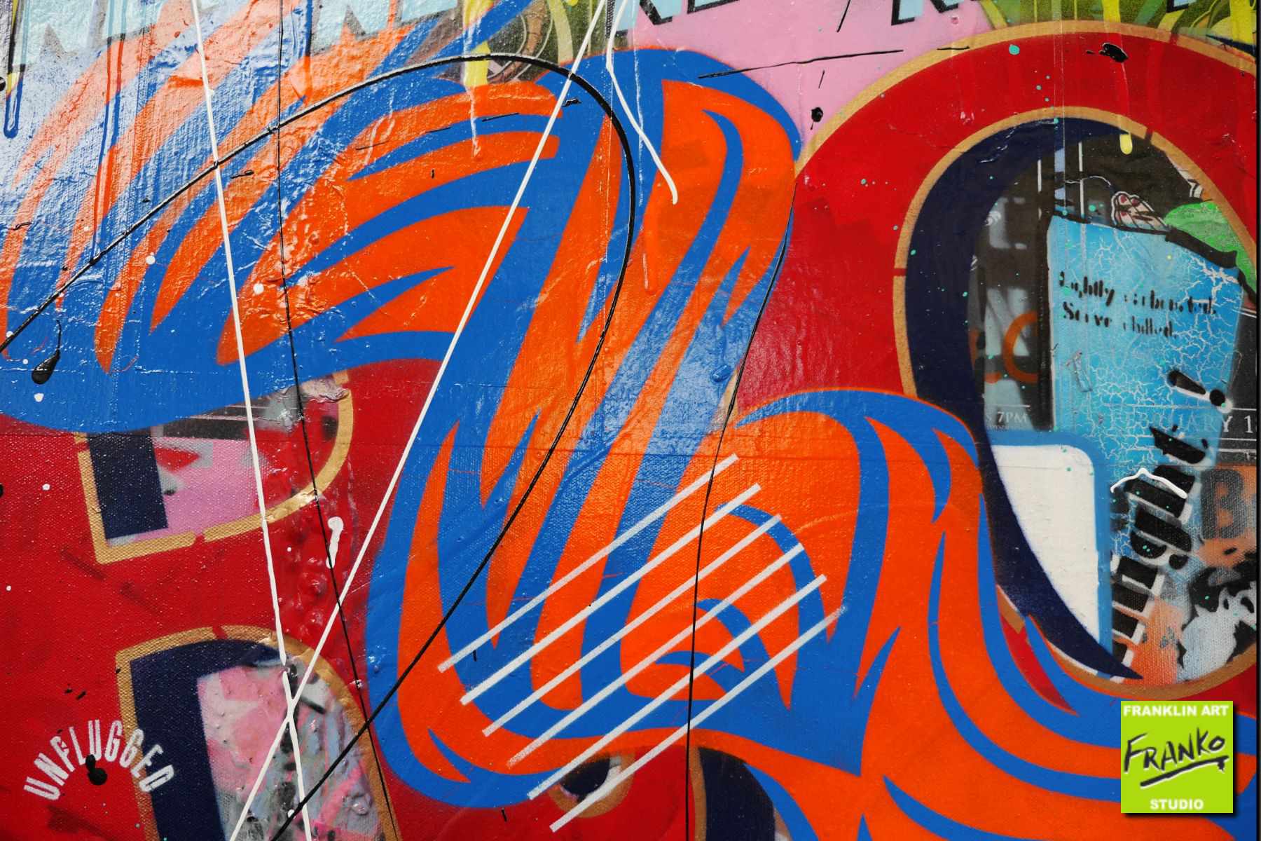 Beats Angel 190cm x 90cm Nude Angel Textured Urban Pop Art Painting (SOLD)