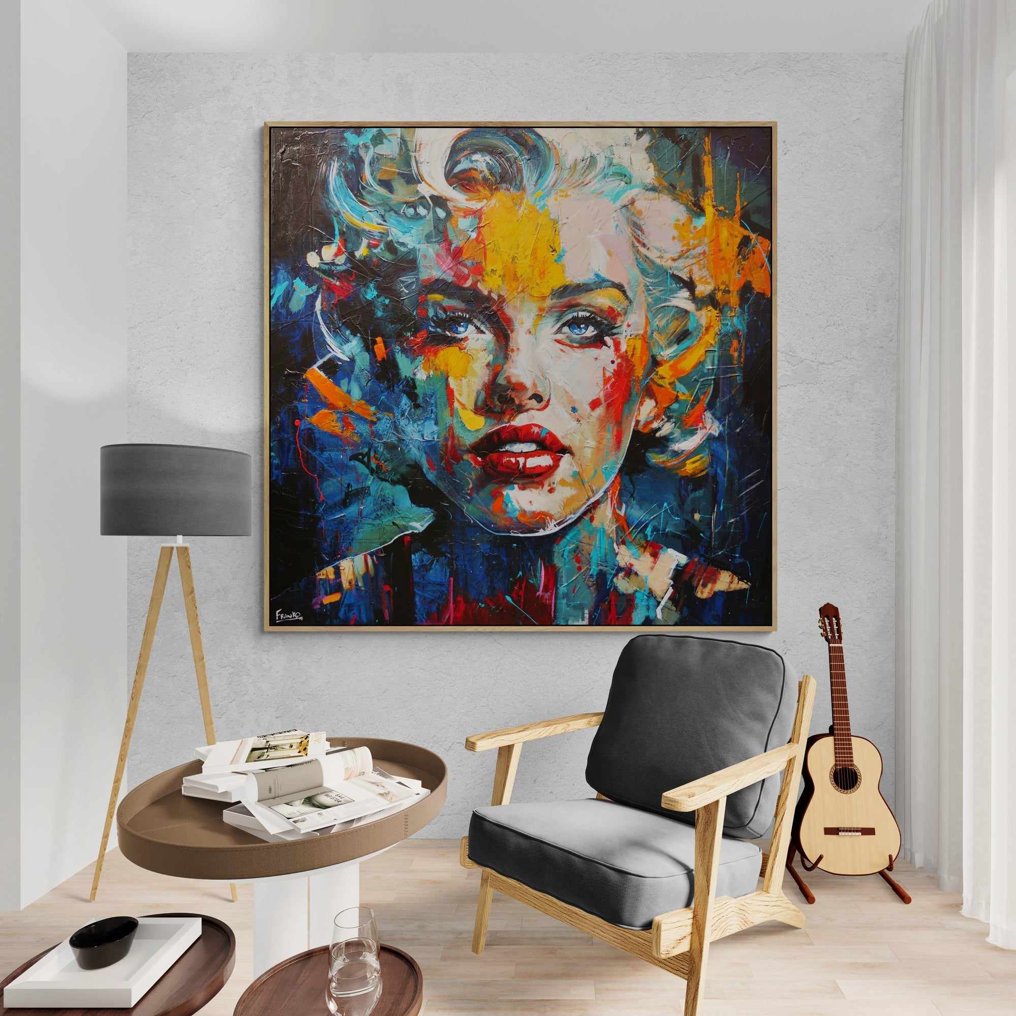 Beauty Crush 150cm x 150cm Marilyn Monroe Abstract Realism Textured Painting (SOLD)-people-[Franko Artist]-[The Block]-[Dream Homes]-[ideas]-Franklin Art Studio