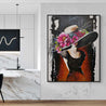 Bella 140cm x 180cm Flower Hat Abstract Elegance Textured Painting-people-Franko-[Franko]-[huge_art]-[Australia]-Franklin Art Studio