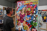 Best Loved Cowgirl 140cm x 100cm Jayne Mansfield Textured Urban Pop Art Painting-urban pop-[Franko]-[Australian]-[Popular]-[Best Selling]-Franklin Art Studio