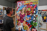 Best Loved Cowgirl 140cm x 100cm Jayne Mansfield Textured Urban Pop Art Painting-urban pop-Franko-[franko_artist]-[Art]-[interior_design]-Franklin Art Studio