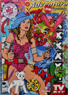 Best Loved Cowgirl 140cm x 100cm Jayne Mansfield Textured Urban Pop Art Painting-urban pop-[Franko]-[Australian Artist]-[Large]-[Popular]-Franklin Art Studio