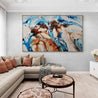 Big Country 280cm x 170cm Malt Blue Textured Abstract Painting-Abstract-Franko-[franko_art]-[beautiful_Art]-[The_Block]-Franklin Art Studio