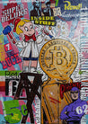 Bit By Bit 140cm x 100cm Richie Rich Bitcoin (SOLD)-bitcoin themed-Franko-[Franko]-[Australia_Art]-[Art_Lovers_Australia]-Franklin Art Studio
