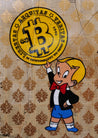 Bitcoin Futures 140cm x 100cm Richie Rich Bitcoin Urban Pop Book Club Painting (SOLD)-book club-[Franko ]-[Gallery]-[popular]-[Australia]-Franklin Art Studio
