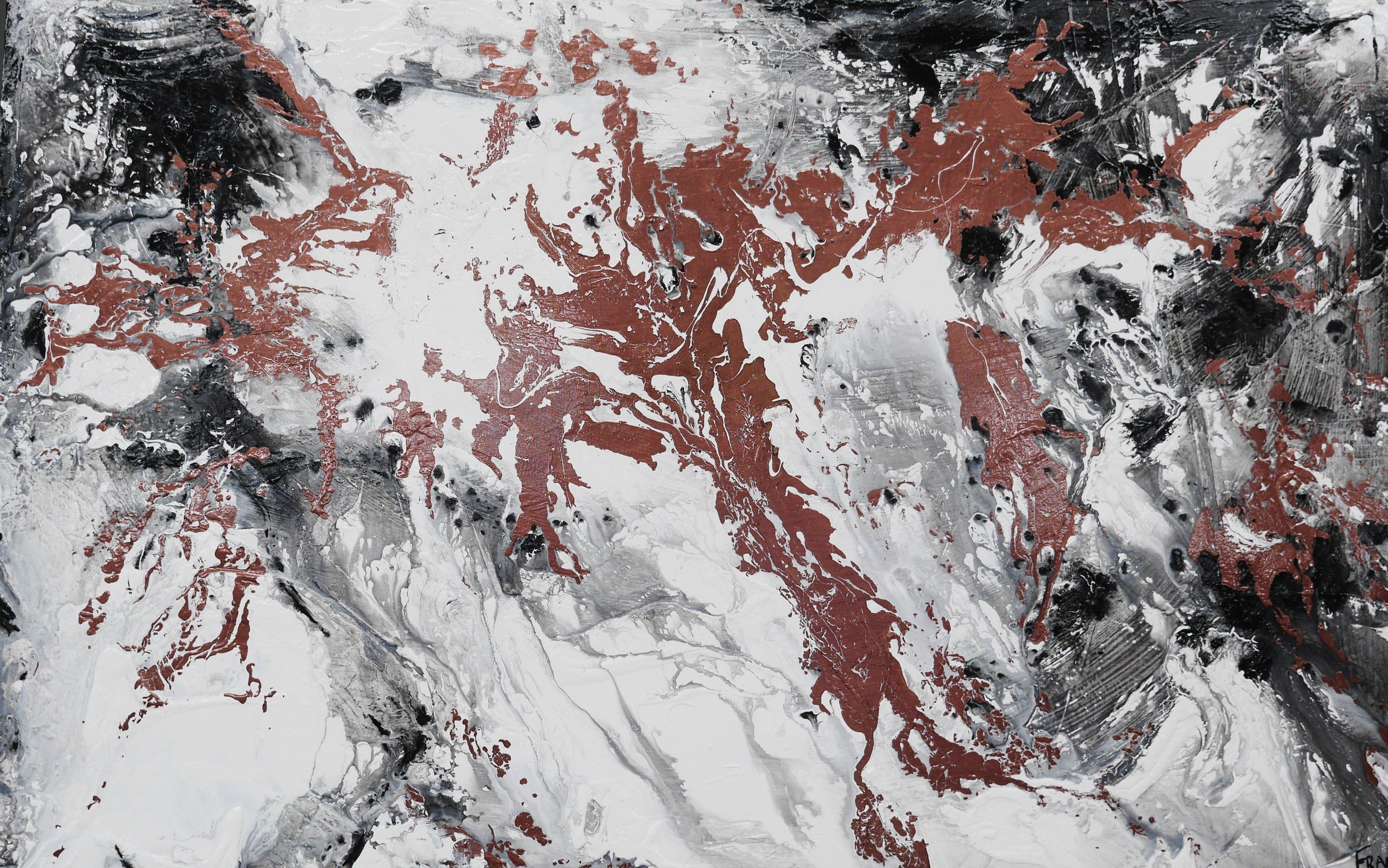 Black And White Infused Copper 160cm x 100cm Copper Black Abstract Painting (SOLD)-abstract-Franko-[Franko]-[Australia_Art]-[Art_Lovers_Australia]-Franklin Art Studio