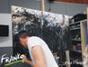 Black Beauty 160cm x 100cm Black Abstract Painting (SOLD)-abstract-[Franko Artist]-[Gold Coast]-[Brisbane]-[Huge]-Franklin Art Studio