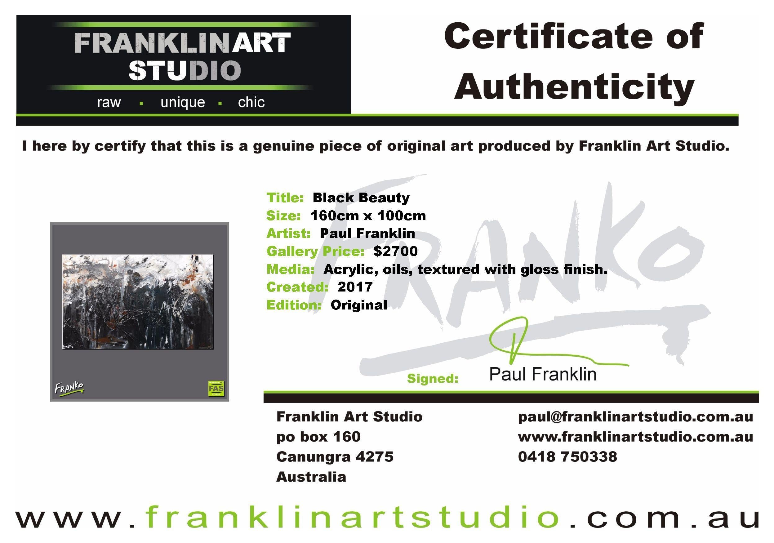 Black Beauty 160cm x 100cm Black Abstract Painting (SOLD)-abstract-Franko-[franko_art]-[beautiful_Art]-[The_Block]-Franklin Art Studio