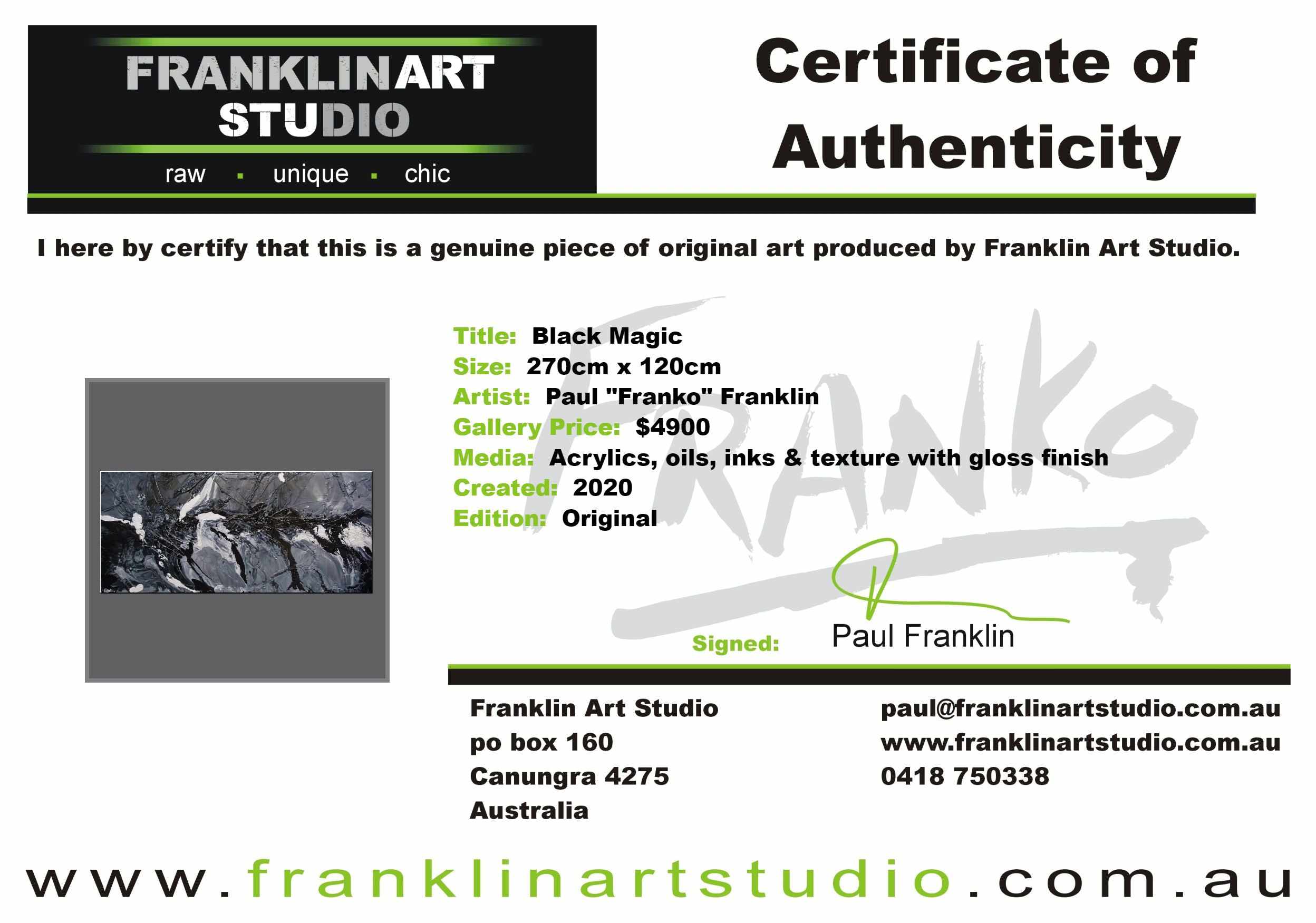 Black Magic 270cm x 120cm Black Grey Textured Abstract Painting (SOLD)-Abstract-[Franko Artist]-[Cheryl]-[Wendy]-[Gabriela]-Franklin Art Studio