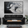 Black Rapture 160cm x 100cm Black White Textured Abstract Painting (SOLD)-Abstract-[Franko]-[Artist]-[Australia]-[Painting]-Franklin Art Studio