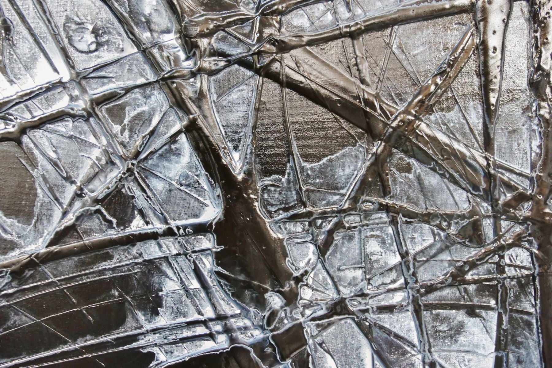 Black Salt 200cm x 80cm Black White Textured Abstract Painting (SOLD)-Abstract-[Franko]-[Artist]-[Australia]-[Painting]-Franklin Art Studio