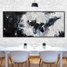 Black Sambuca 240cm x 100cm Black Grey White Textured Abstract Painting-Abstract-Franko-[Franko]-[huge_art]-[Australia]-Franklin Art Studio