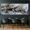 Black and Gold Elegance 200cm x 80cm Black Gold Textured Abstract Painting (SOLD)-Abstract-Franko-[Franko]-[huge_art]-[Australia]-Franklin Art Studio