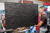 Blackest Magic 140cm x 100cm Black Textured Abstract Painting (SOLD)-Abstract-[Franko Artist]-[Cheryl]-[Wendy]-[Gabriela]-Franklin Art Studio