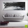 Blackish Grey 160cm x 60cm Black Grey Textured Abstract Painting (SOLD)-Abstract-Franko-[Franko]-[huge_art]-[Australia]-Franklin Art Studio